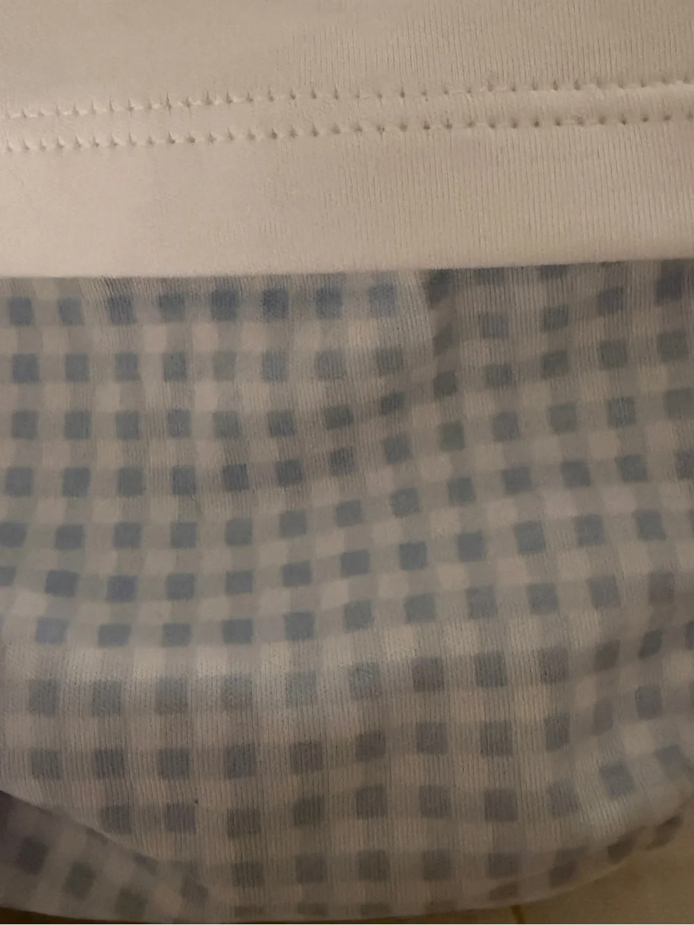 Classic Smocked Baby Tee & Gingham Bloomers Set in White and Light Blue